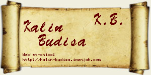 Kalin Budiša vizit kartica